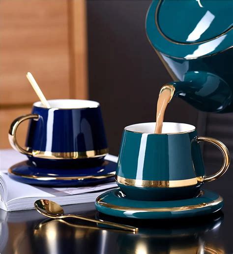 versace inspired tea set|luxury cup and saucer set.